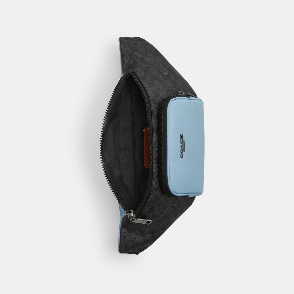 Racer Belt Bag In Colorblock Signature Canvas